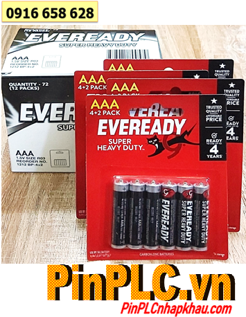 COMBO 01HỘP 12vỉ (72viên) Pin AAA 1.5v Eveready 1212-BP6  _Giá 348.000/ 72viên